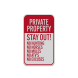 Private Property Stay Out Aluminum Sign (Reflective)