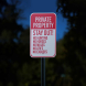Private Property Stay Out Aluminum Sign (Reflective)