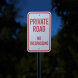 No Trespassing Road Aluminum Sign (Reflective)