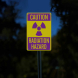 Radiation Hazard Aluminum Sign (Reflective)