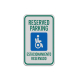 Bilingual Reserved Parking Aluminum Sign (Reflective)