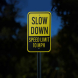 Slow Down Speed Limit 10 MPH Aluminum Sign (Reflective)