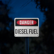 Danger, Diesel Fuel Aluminum Sign (EGR Reflective)
