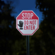 Stop Do Not Enter Aluminum Sign (Reflective)