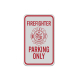 Firefighter Parking Only Aluminum Sign (Reflective)