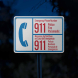 Bilingual 911 Police Fire Paramedic Aluminum Sign (Reflective)
