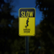 Slow Runners On Road Aluminum Sign (Reflective)