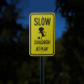 Slow Kids At Play Aluminum Sign (Reflective)