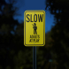 Caution Slow Adults At Play Aluminum Sign (Reflective)
