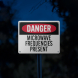 OSHA Microwave Frequency Present Aluminum Sign (Reflective)