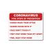 Coronavirus Five Steps of Prevention Compliance signs