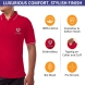 Men's Red Polo Shirt - Embroidered