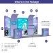 20ft Inline Trade Show Booth – Modular Fabric Display with Podium, Shelves & LED Lights