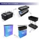 20ft Inline Trade Show Booth – Modular Fabric Display with Podium, Shelves & LED Lights