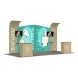 20ft Inline Trade Show Booth – Curved Backwall with Dual Counters