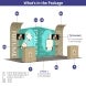 20ft Inline Trade Show Booth – Curved Backwall with Dual Counters