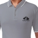 Men's Grey Cotton Polo Shirt - Embroidered