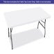 6 Ft Rectangle Table-Top Cover - White