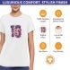 Women's Printed Organic T shirt - Short Sleeve 