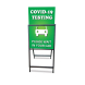 Covid-19 Testing Please Wait in your Car Metal Frames