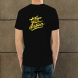 Men's Black Printed T-Shirt - Crew Neck