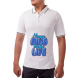 Men's White Polo Shirt - Printed