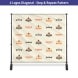 Halloween 10 ft x 8 ft Step and Repeat Adjustable Banner Stands