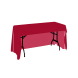 6' Open Corner Table Covers - Red