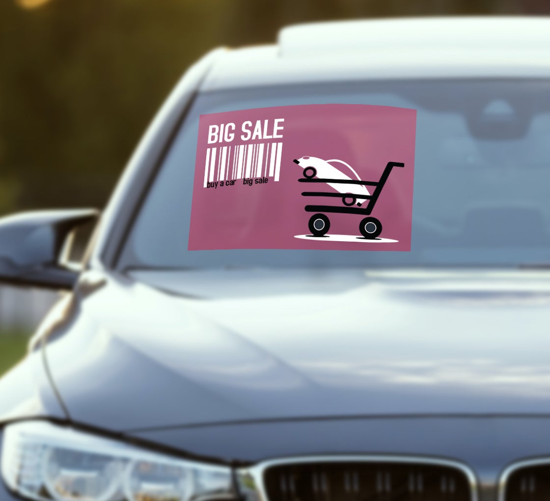 Sales Car Signs Clear