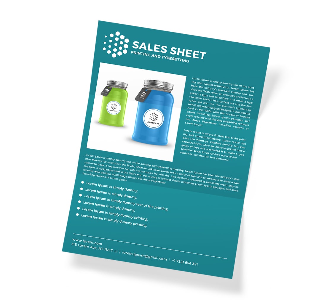 Sales Sheets