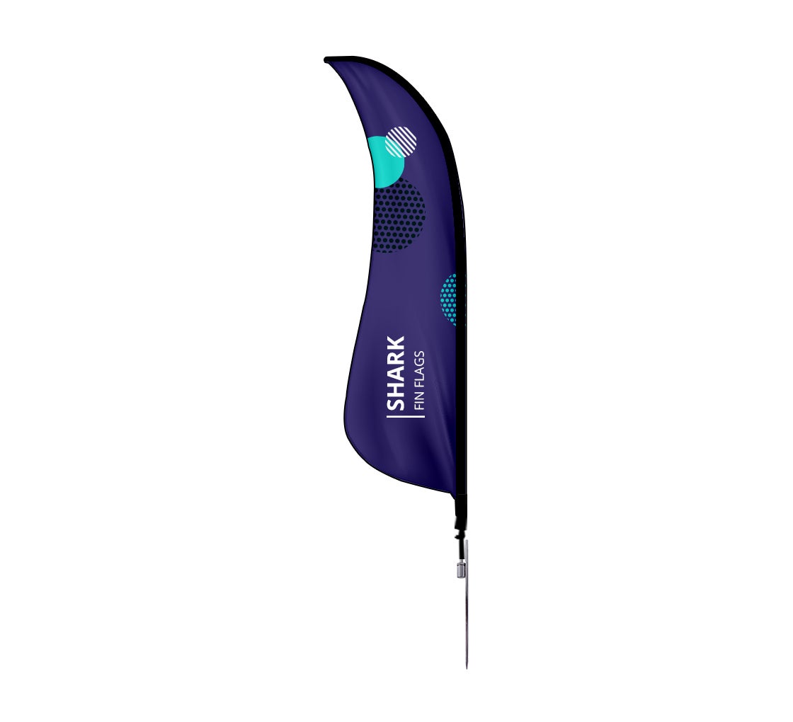 Double-Sided, Poles and Spike Base Included - Style 1 UPS 8ft Feather Banner