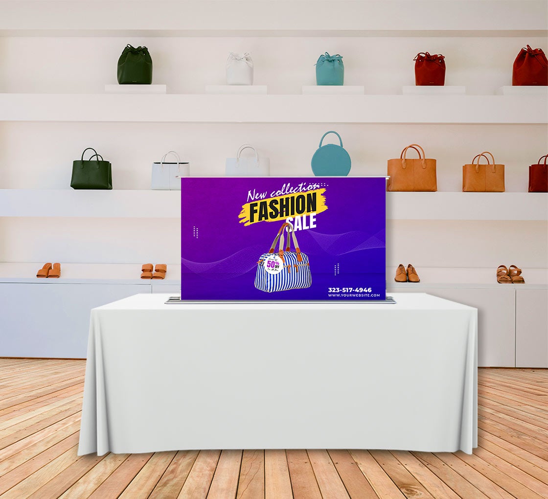 Silverstep Tabletop 60'' Retractable Banner Stand