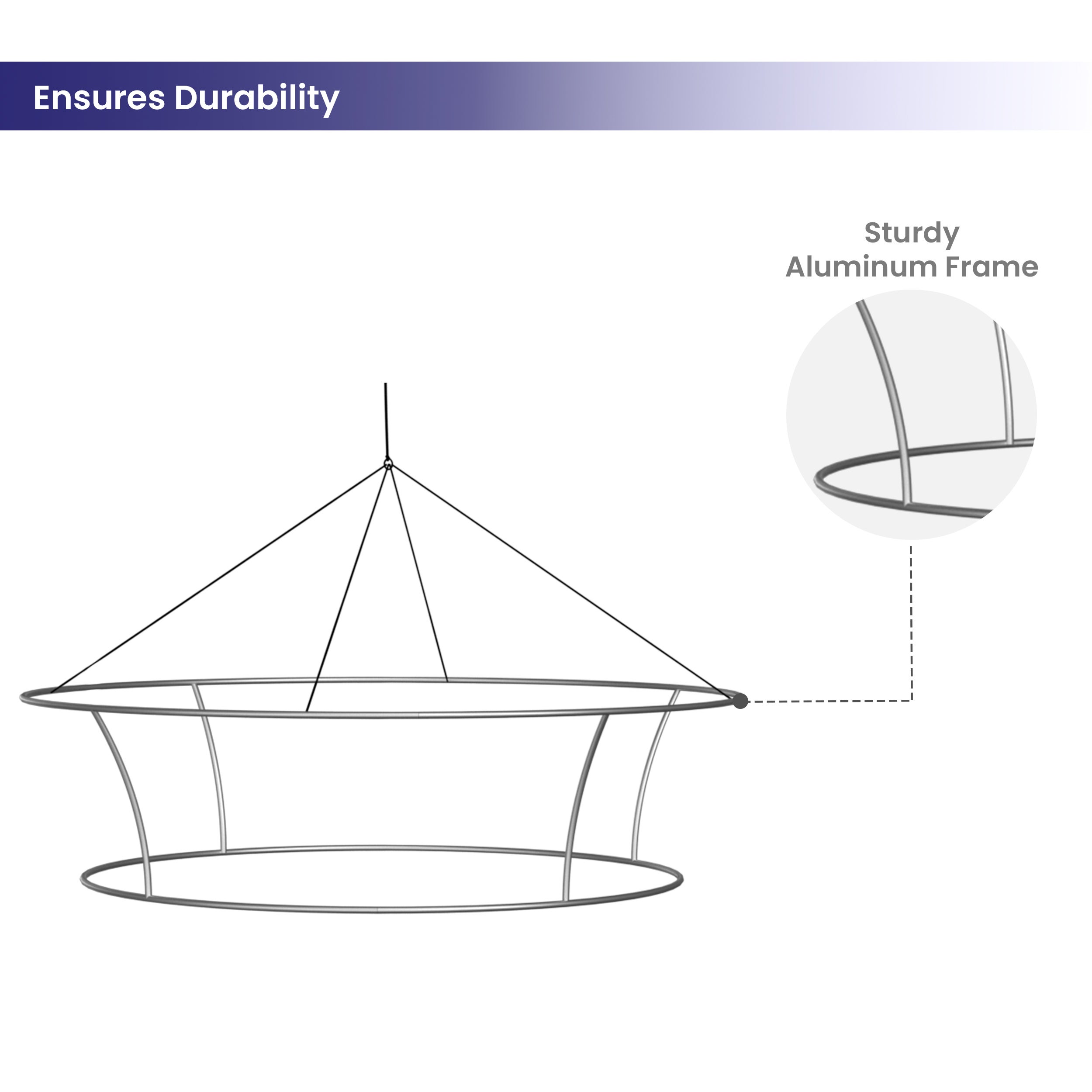 Skytube Tension Fabric Ring Shaped Hanging Banner Ensures Durability