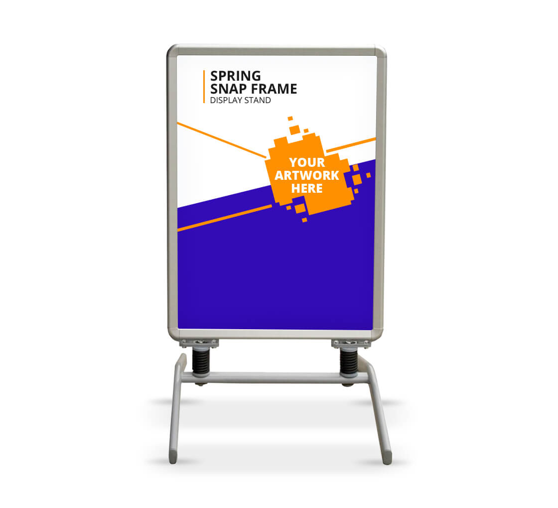 Spring Snap Frame Display Stand Free Standing Banner Frame