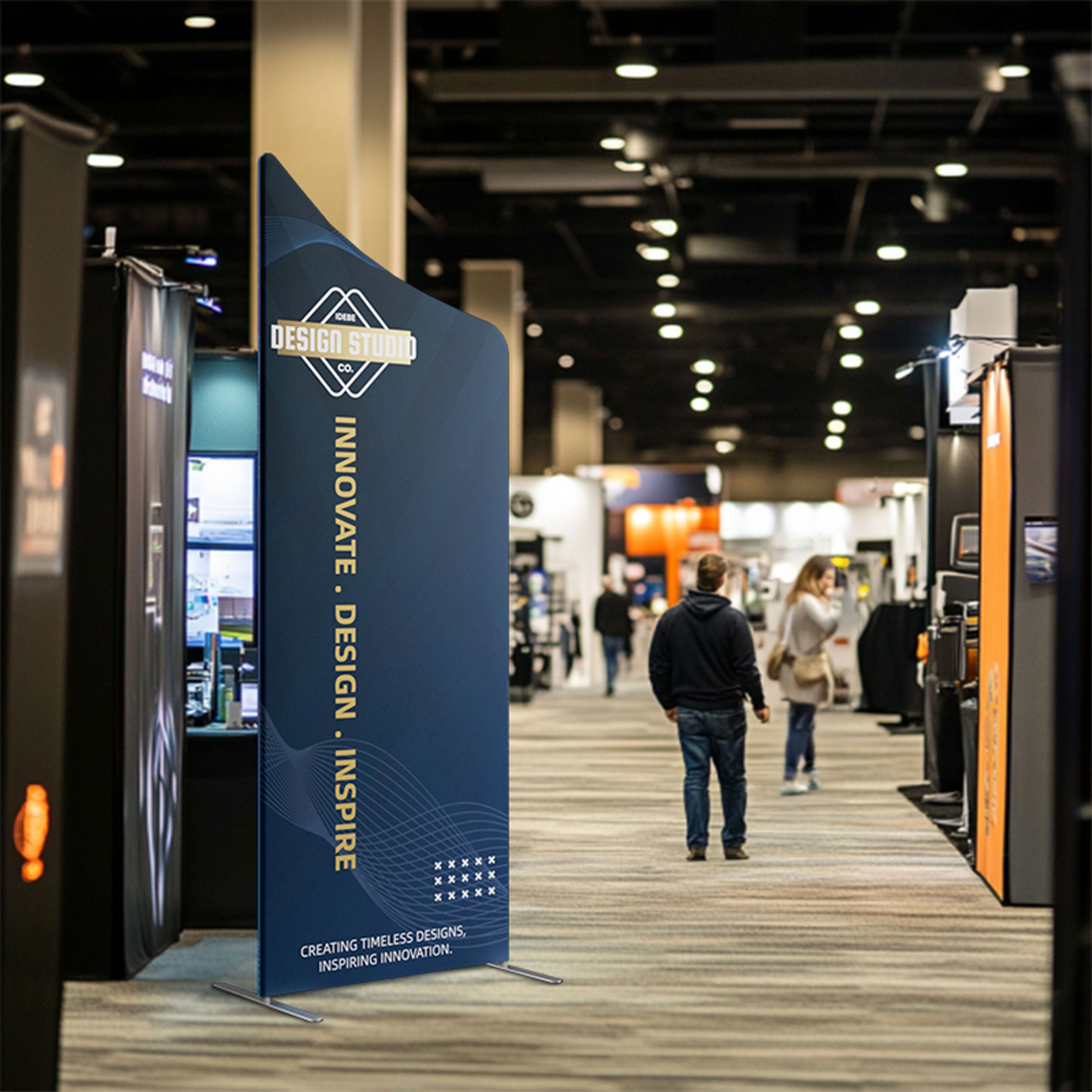 Tension Fabric with Magnetic Banner Stand