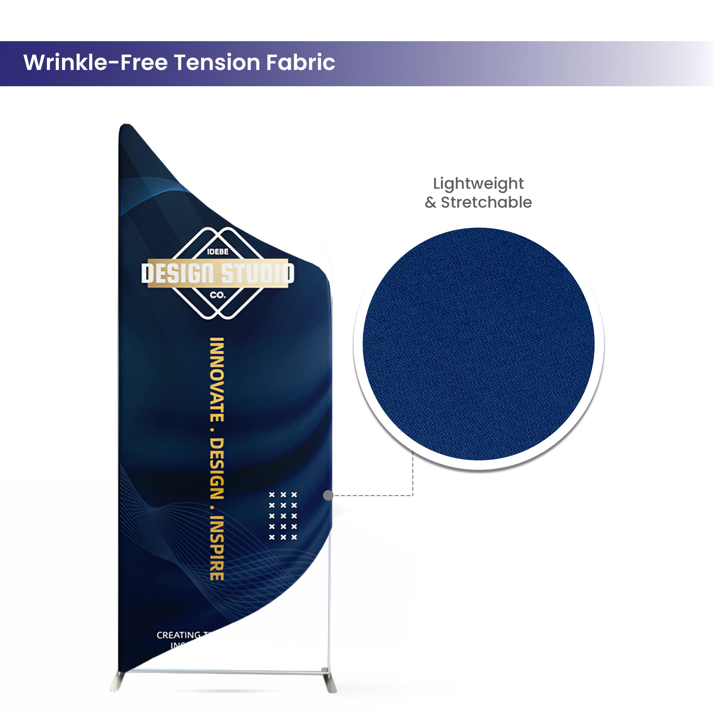 Tension Fabric with Magnetic Banner Stand