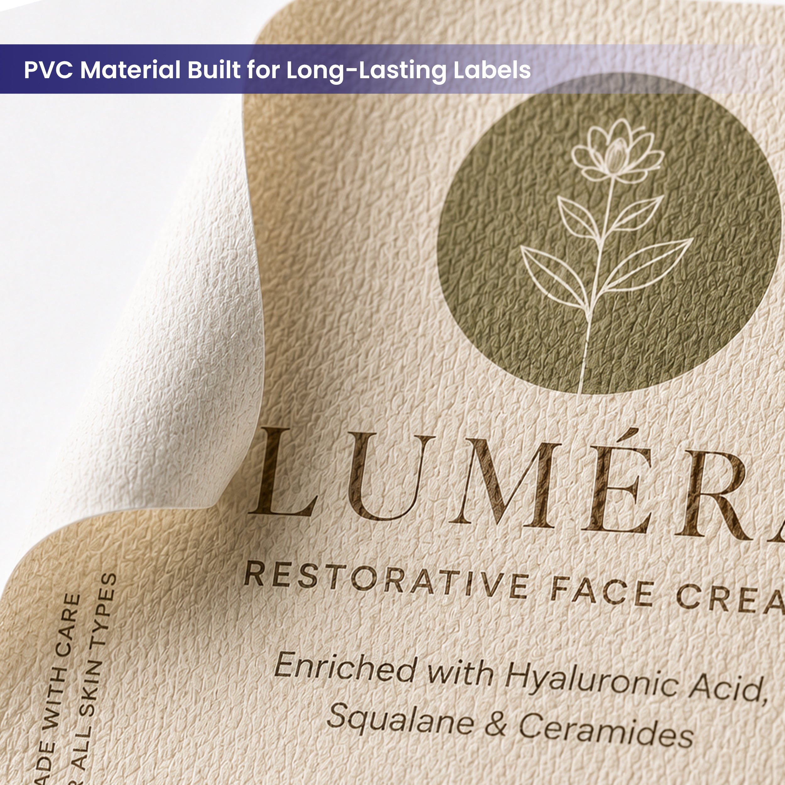 Textured Label PVC Material Built for Long Lasting Labels