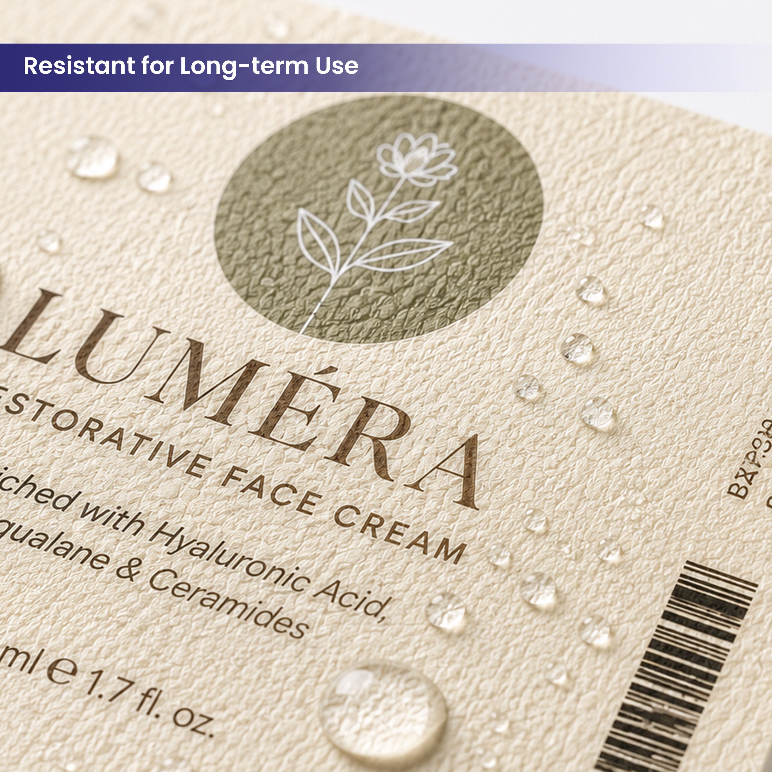 Textured Label Water Resistant for Long term Use