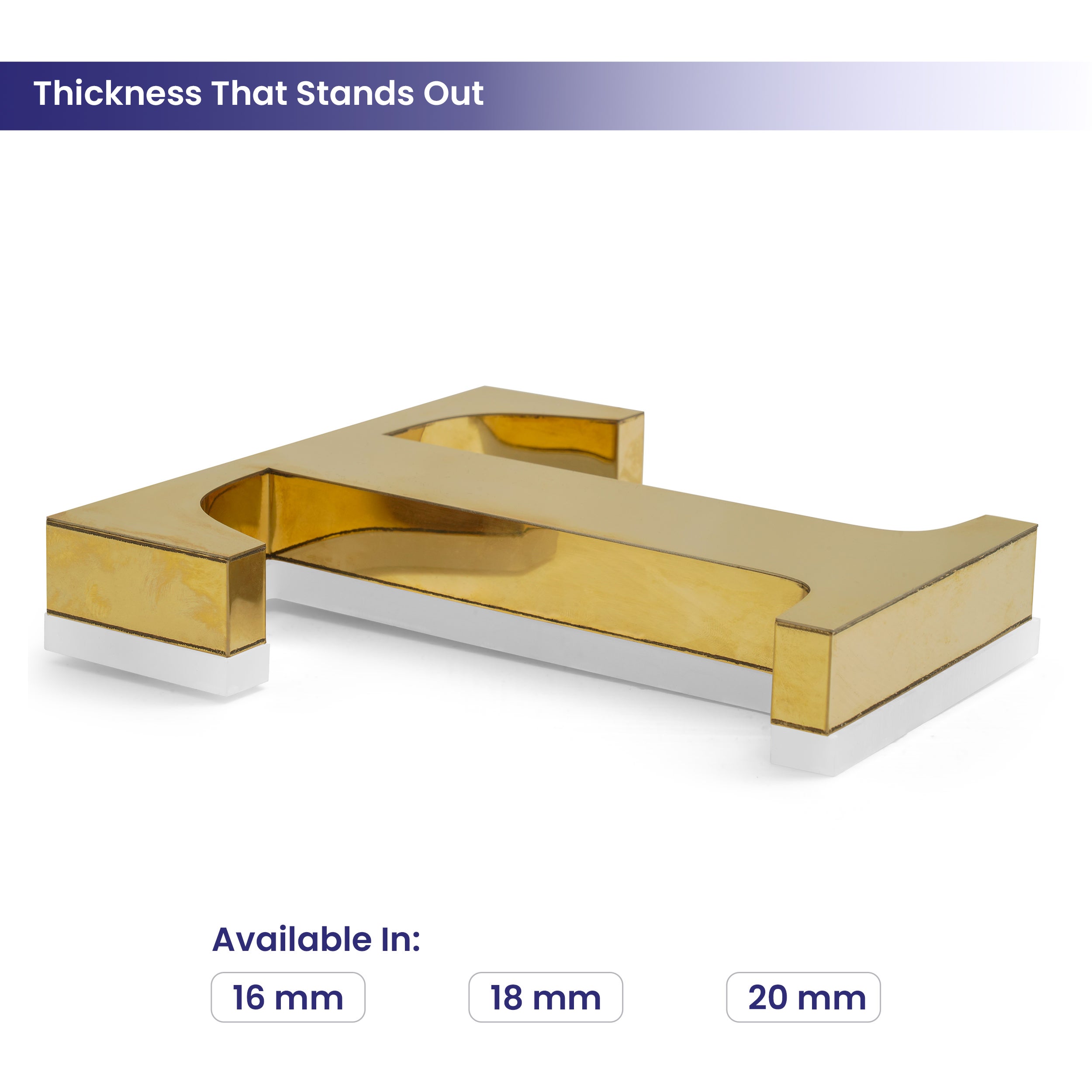 Halo Lit Brass Letters