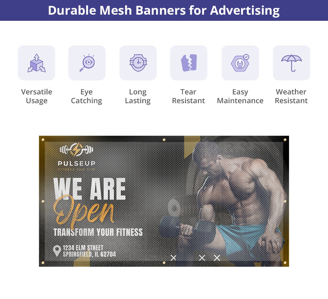 Vinyl Mesh Fence Banners