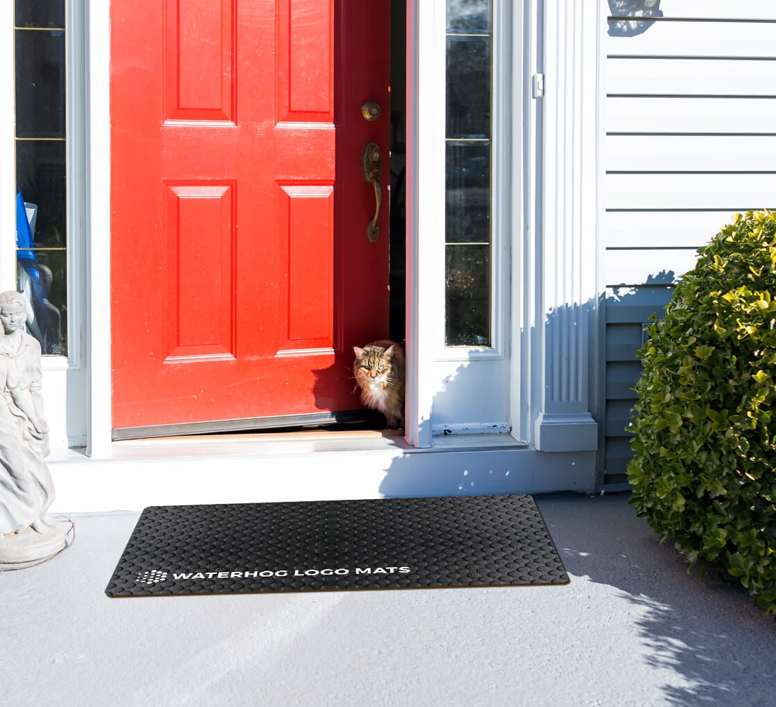 10 Length x 3 Width For Indoor//Outdoor M+A Matting 235 Purple Polypropylene WaterHog Inlay Rubber Border Logo Mat