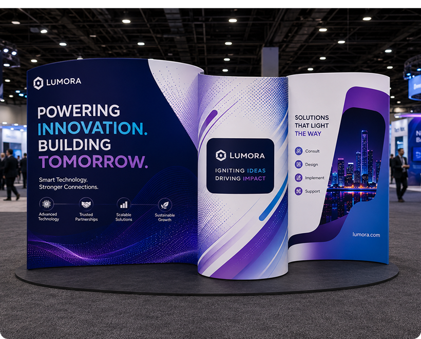 20ft Serpentine Trade Show Display Booth