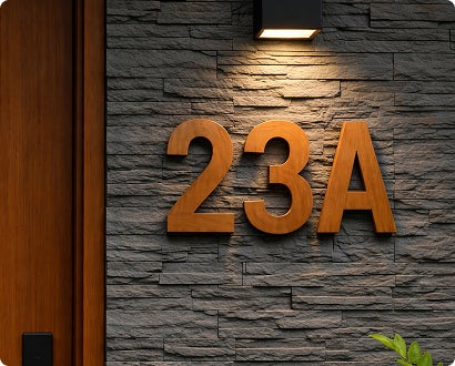 Teakwood Letters and Numbers use 1