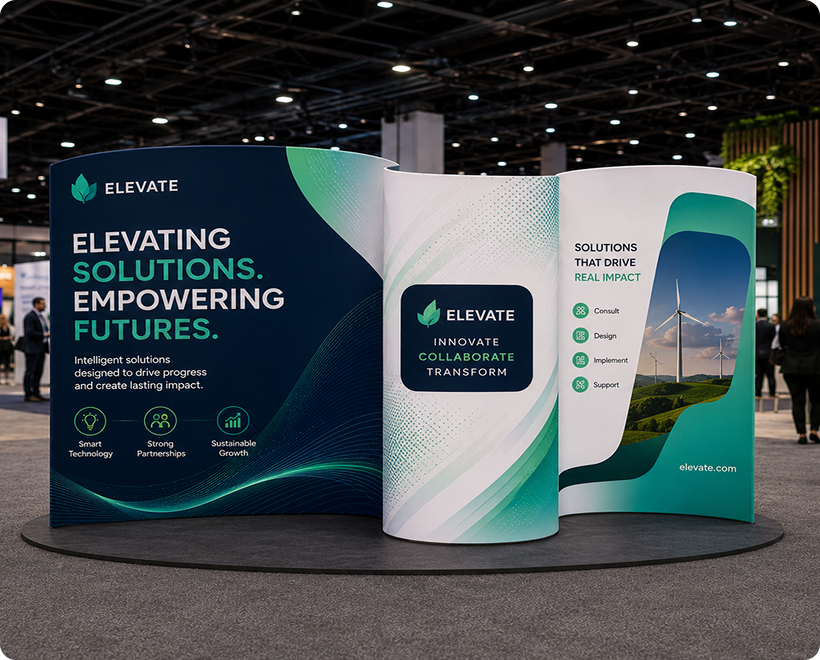 20ft Serpentine Trade Show Display Booth