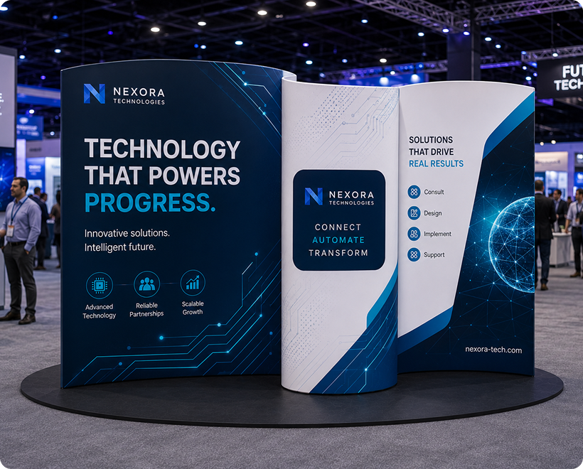 20ft Serpentine Trade Show Display Booth