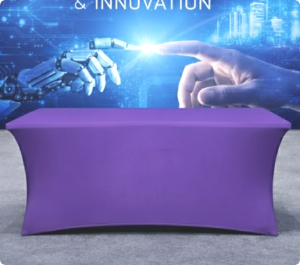  Stretch Table Covers 4 Sided Closed Back