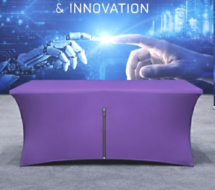  Stretch Table Covers Closed Back with Zipper