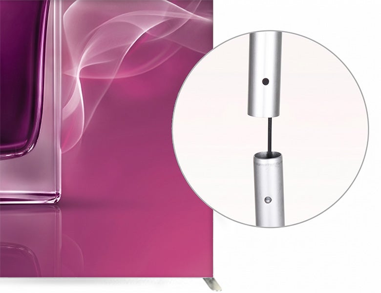 10 Ft Inline Trade Show Booth - Fabric Backwall Display with Counter & Lighting Tool Free Assembly