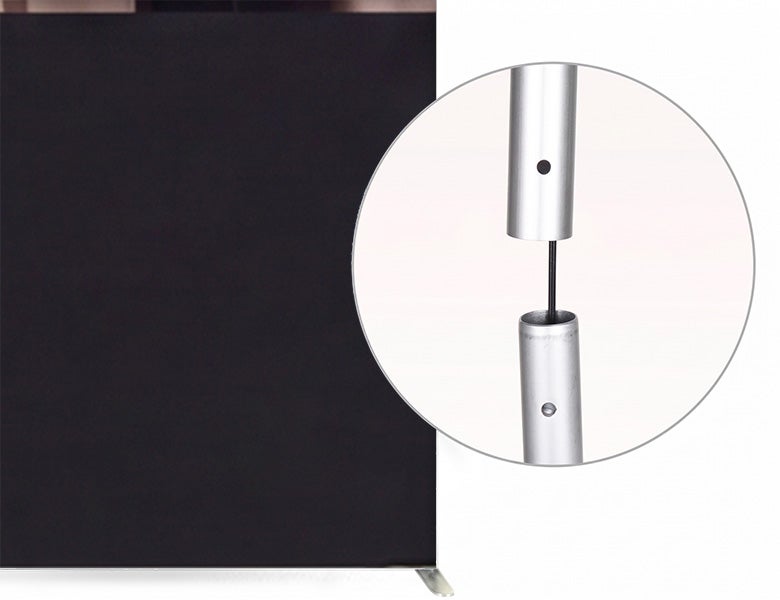 10 Ft Inline Trade Show Booth - Portable Backwall Display with Counter & Monitor Stand Tool Free Assembly