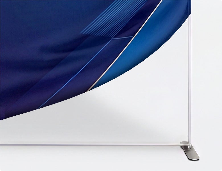 20 Ft Inline Trade Show Booth - Large Backwall Display with Dual Counters & LED Lighting Durable Aluminum Frame
